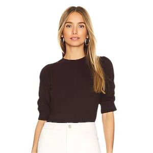 Frame Frankie Organic Cotton Puff Sleeve Tee Shirt Top